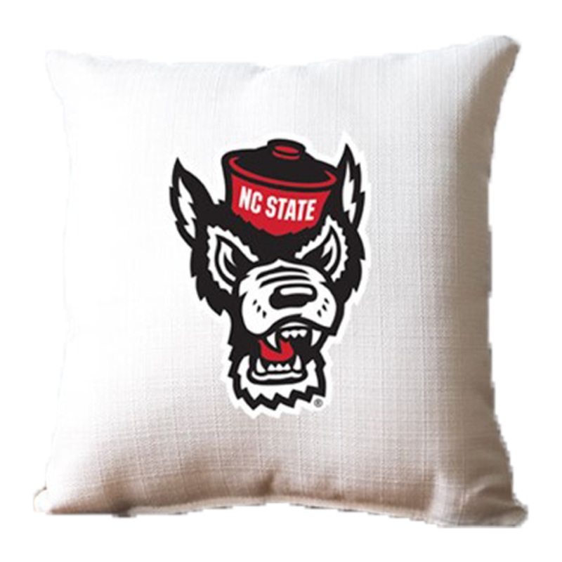 NC State Wolfpack Wolfhead Primary Pillow