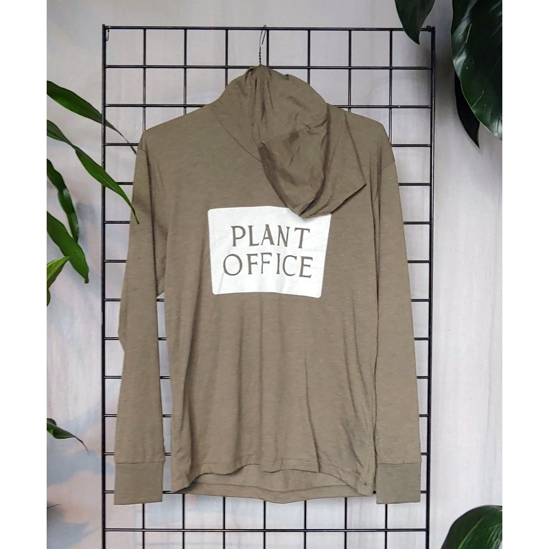 Plant Office Hooded Long-Sleeve Shirt