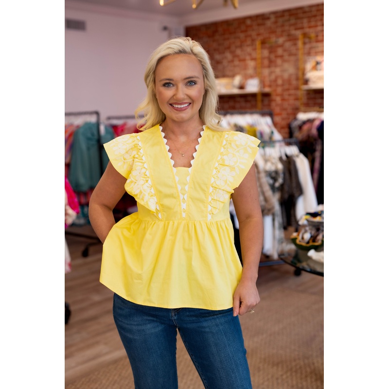 The Brooks Top in Yellow