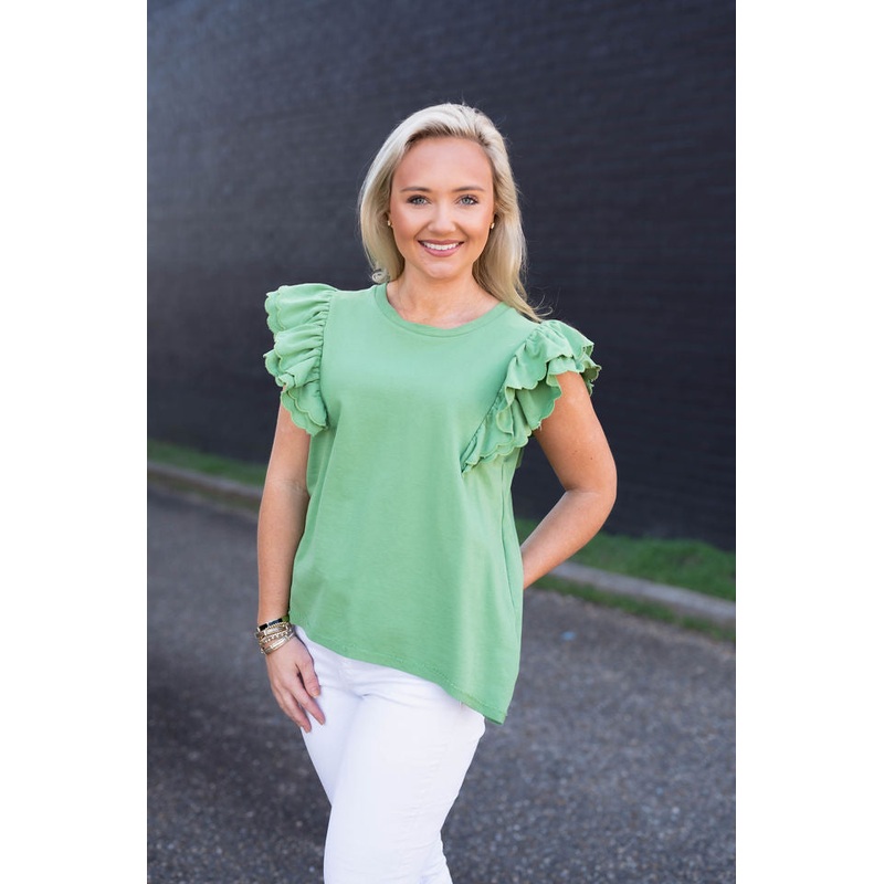 The Emma Ruffle Sleeve Blouse