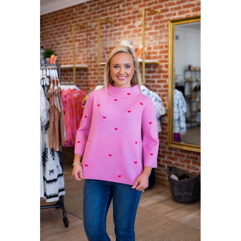 The Love Struck Sweater in Pink
