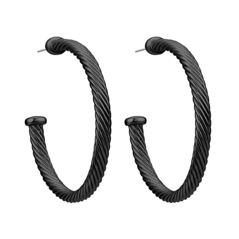 The Marlowe Hoops in Black