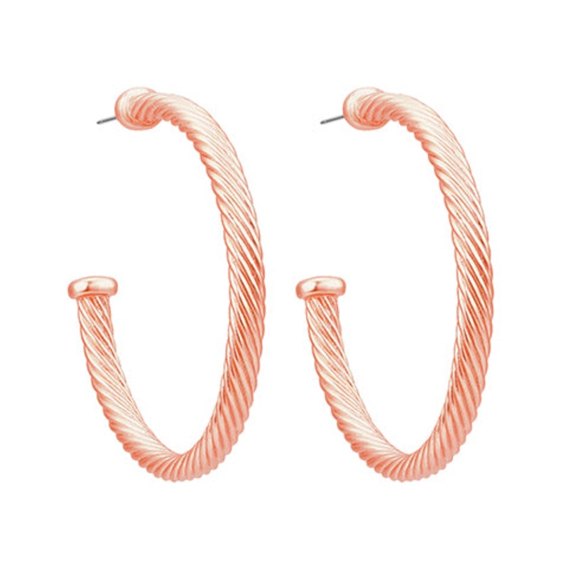 The Marlowe Hoops in Rose Gold