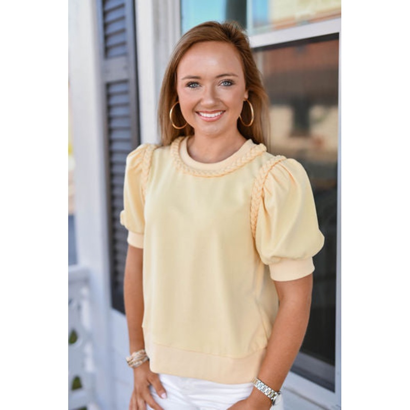 The Martin Knit Top in Lemon