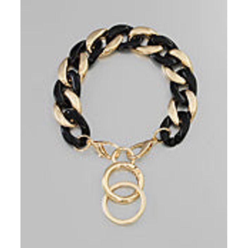Acrylic Link Keyring- Black