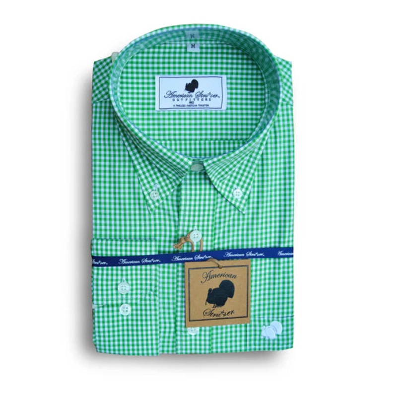 American Strutter Button Down- Green Apple