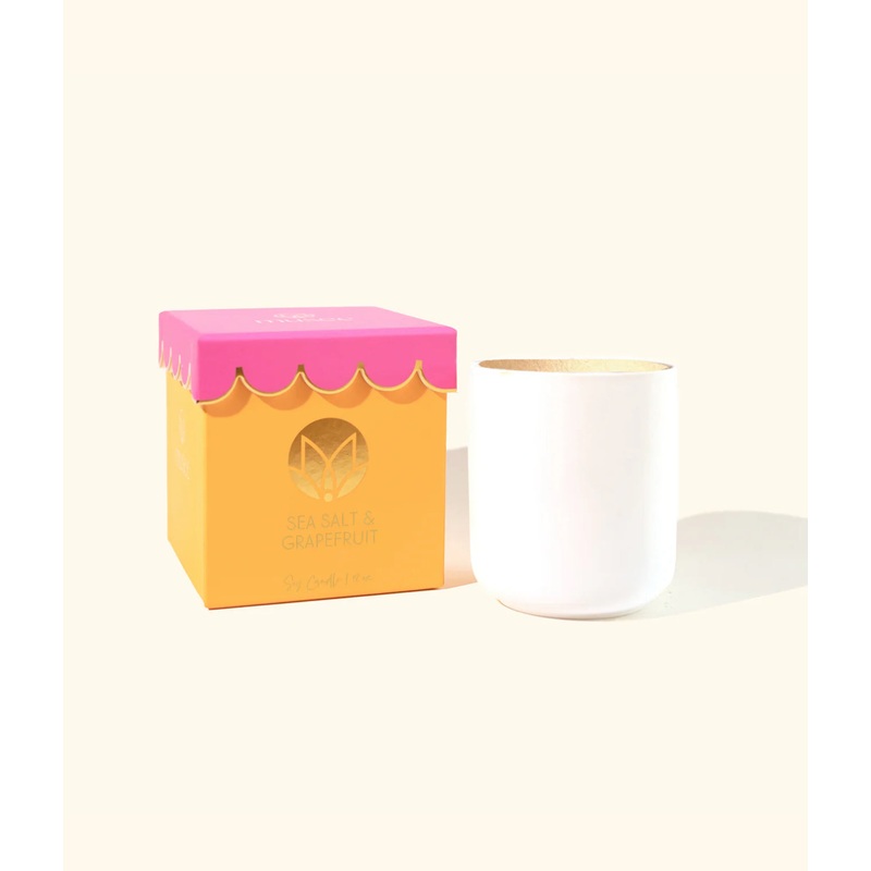 Sea Salt & Grapefruit Scalloped Candle