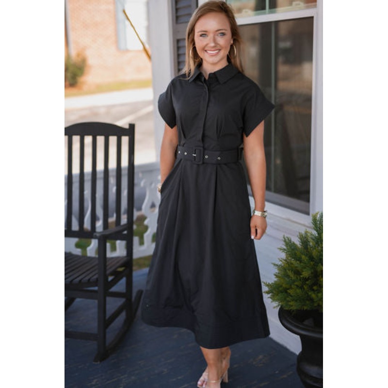 The Addi Midi Dress in Black