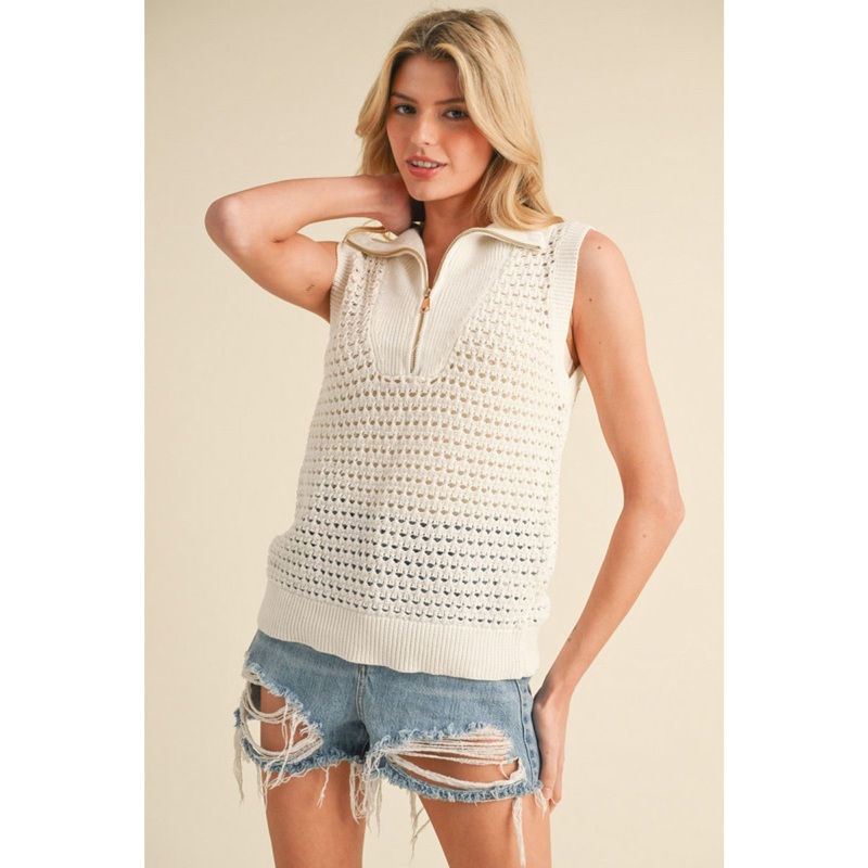 The Amelia Vest in White