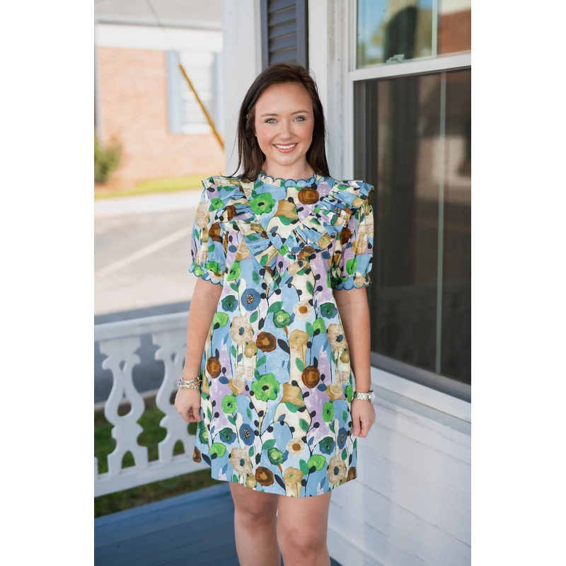 The Harrison Dress in Blue
