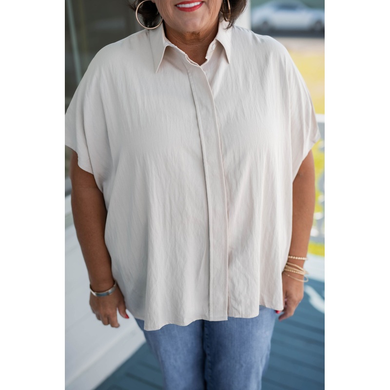 The Rena Top in Beige