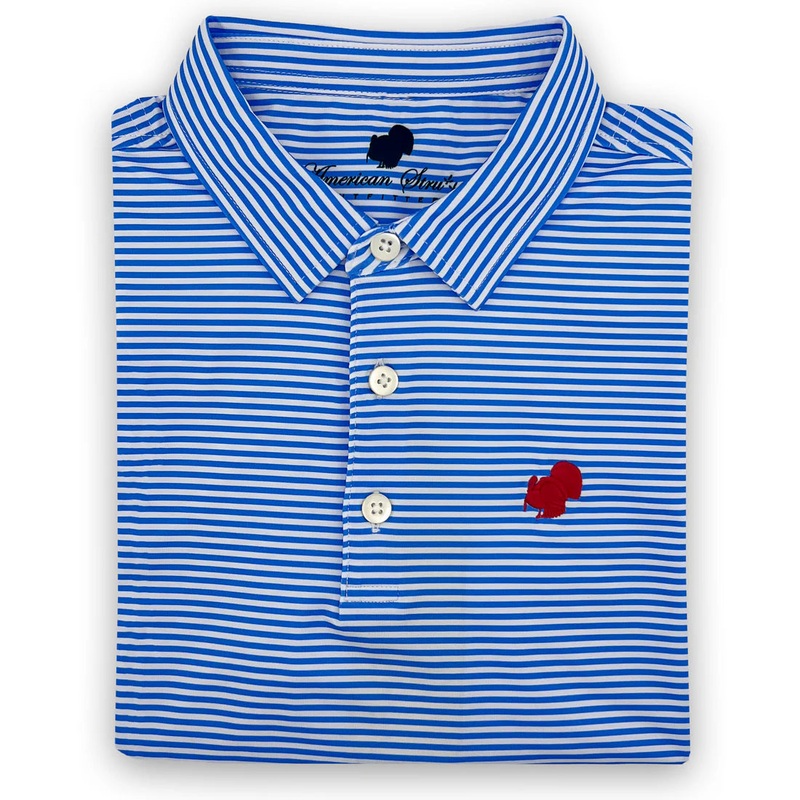 Youth American Strutter Performance Polo- Powder Blue
