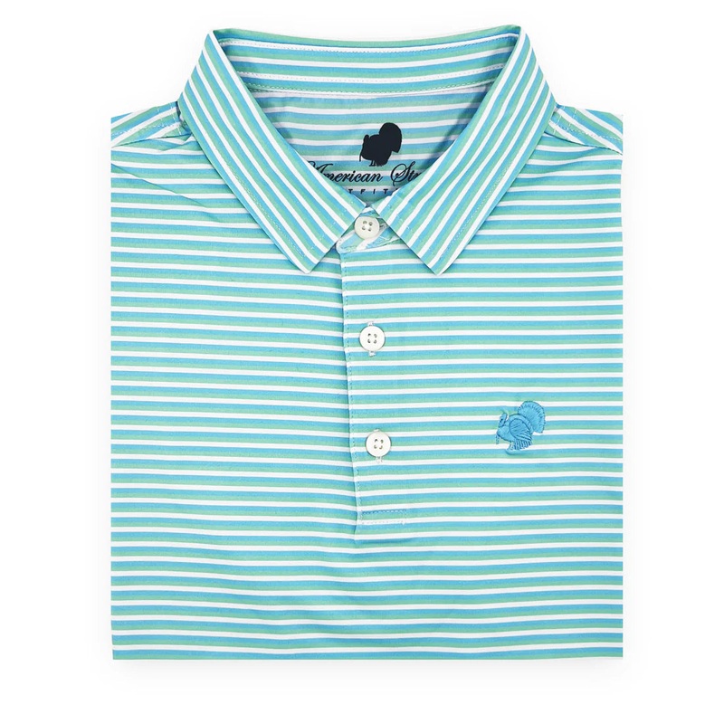 Youth American Strutter Performance Polo- Sky Blue