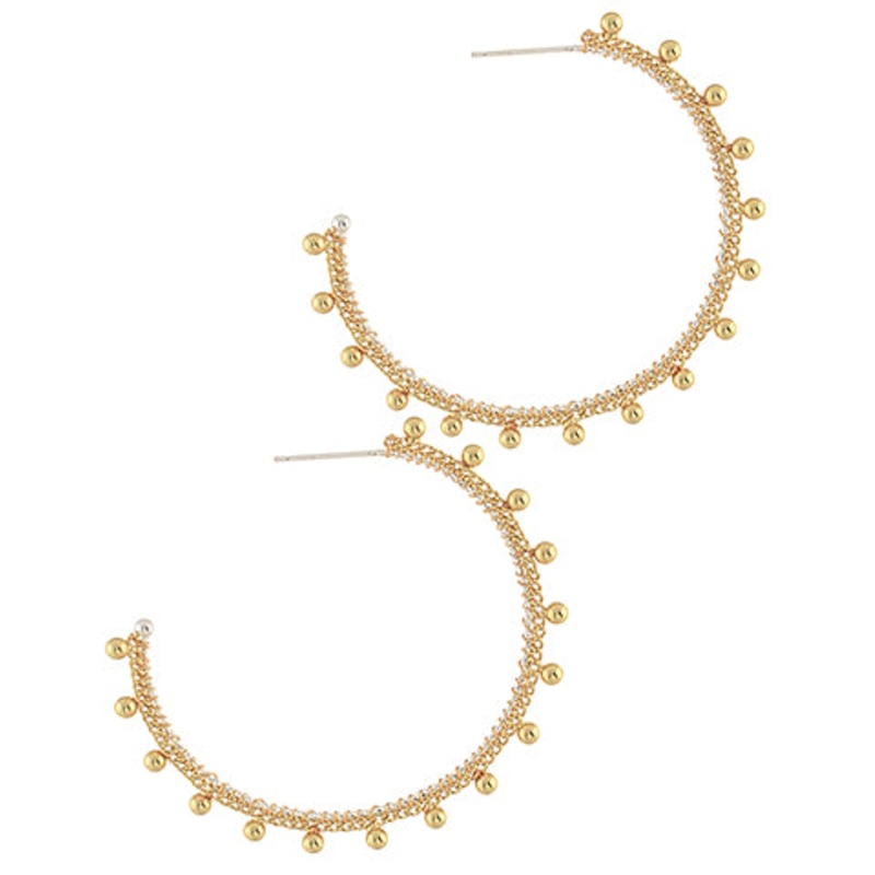 Dotted Texture Metal Hoops