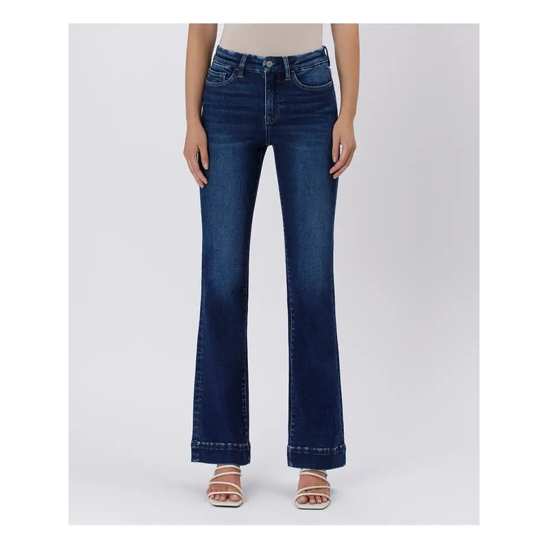 High Rise Trouser Hem Bootcut Jeans