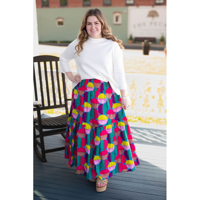 Karlie Modern Pop Tier Maxi Skirt