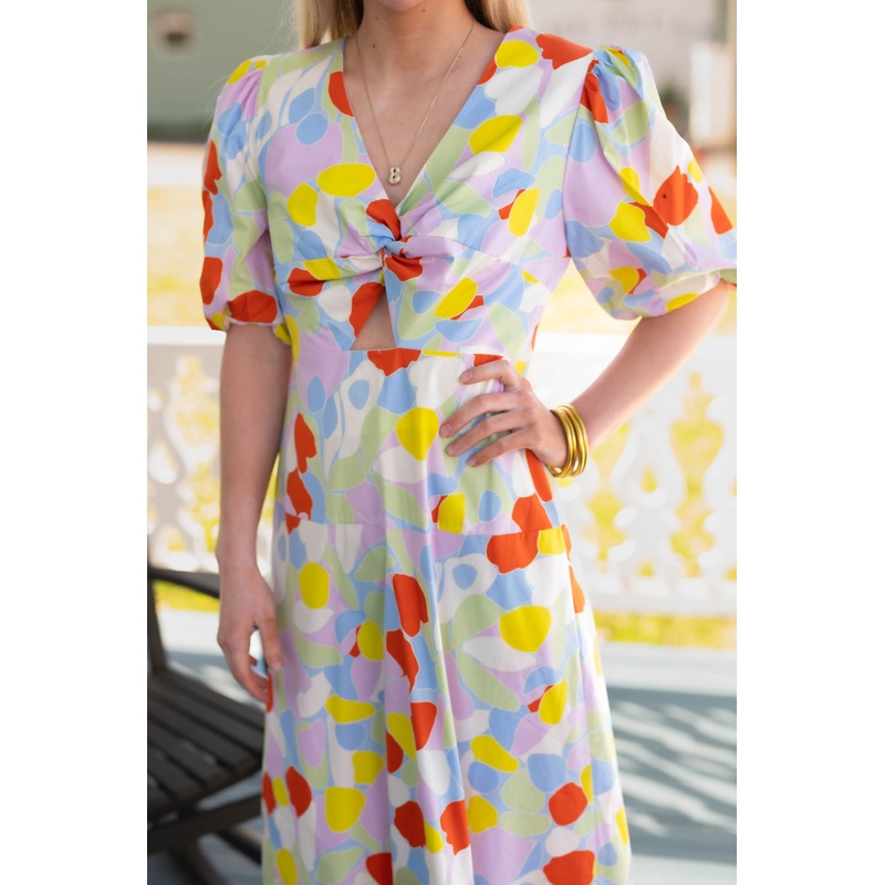 Karlie Mosaic Key Hole Dress