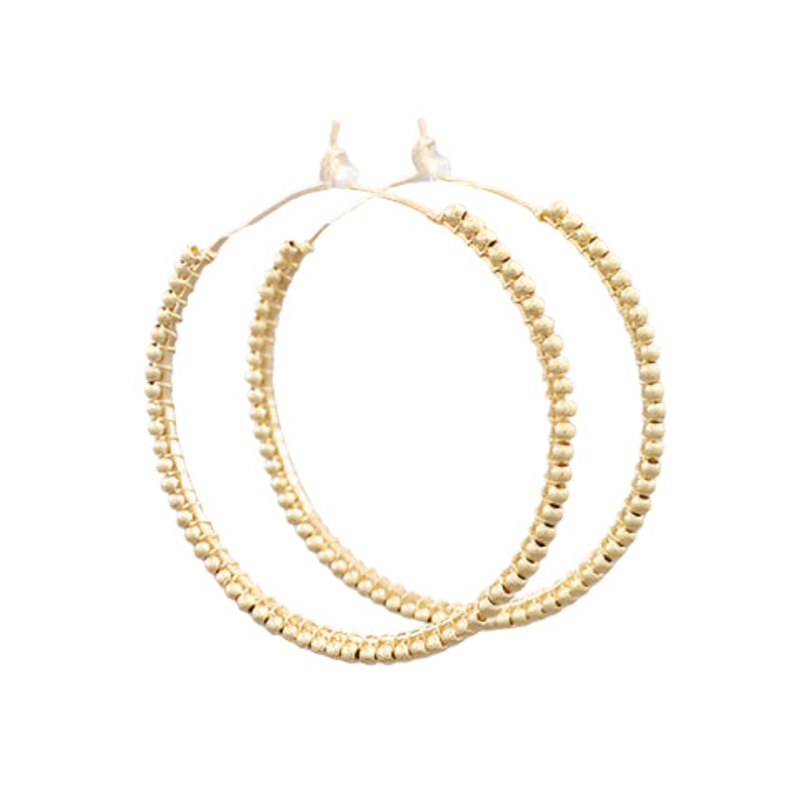 Metal Beaded Hoops