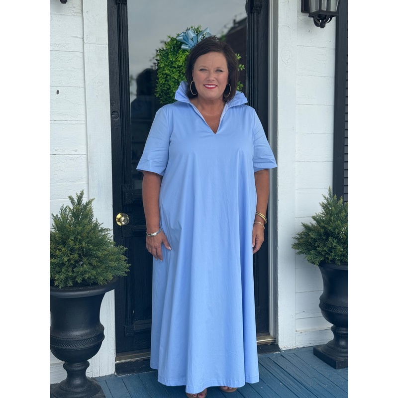 The Audrey Dress in Sky Blue