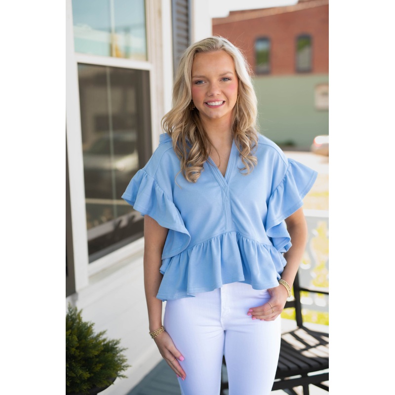 The Brooklyn Pullover in Blue