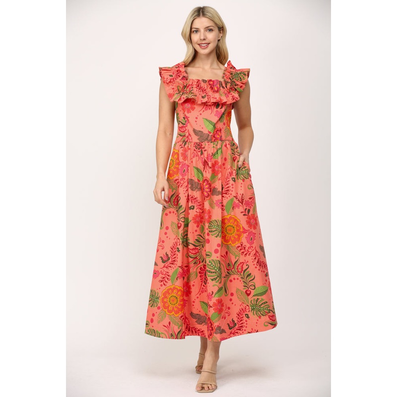 The Coral Coast Midi Dress