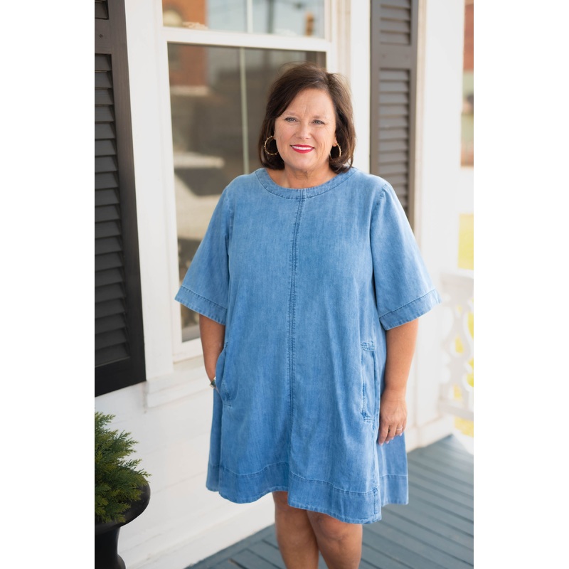 The Denim Daze Dress-Curvy