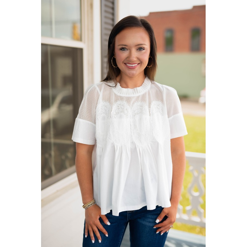 The Greer Top in White