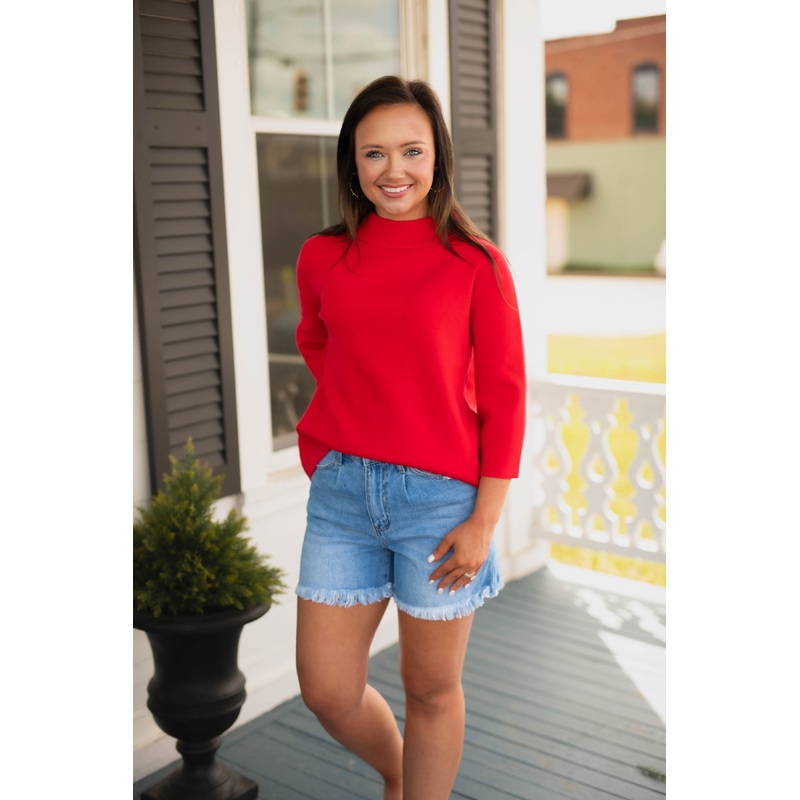The Jarrell Sweater in Red