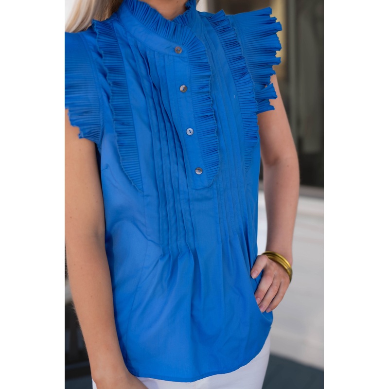 The Kerri Frill Top in Blue