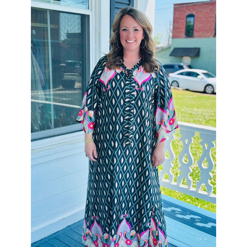 The Owens Satin Dress in Black