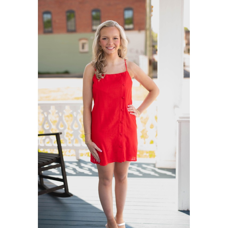 The Red-Hot Linen Dress