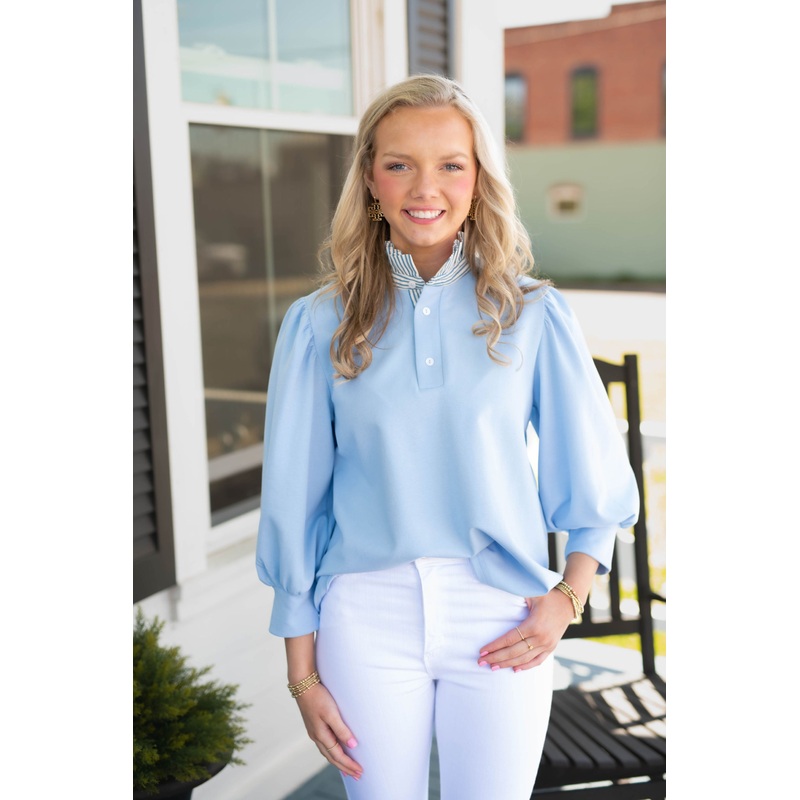 The Sally Top in Blue