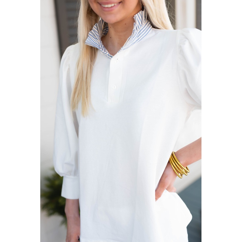 The Sally Top in White