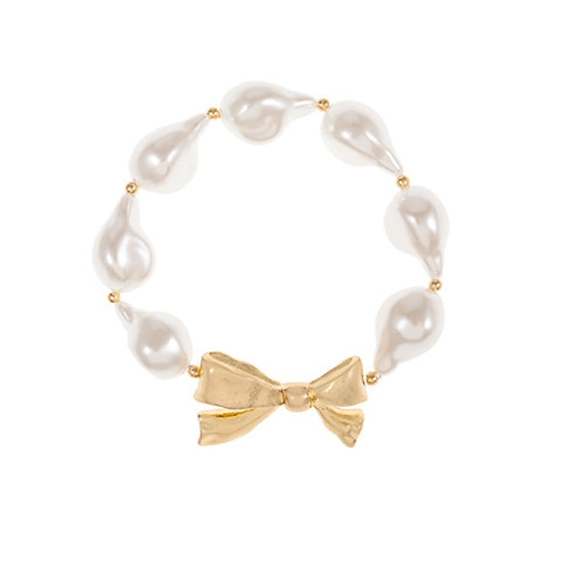 Bow & Baroque Pearl Bracelet
