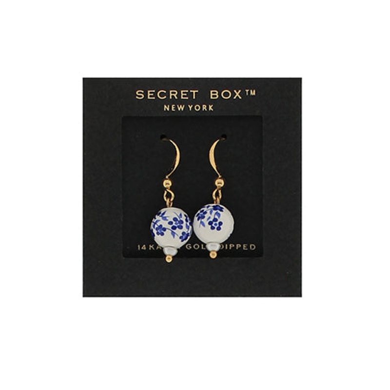 Ceramic Chinoiserie Earrings