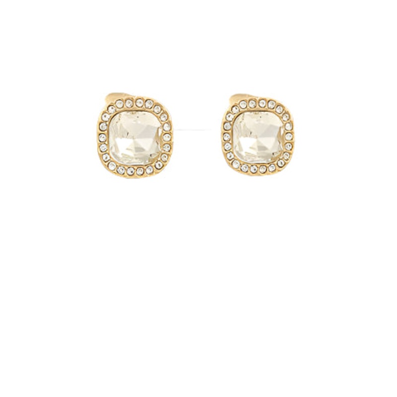 Cushion Cut Clip on Earrings