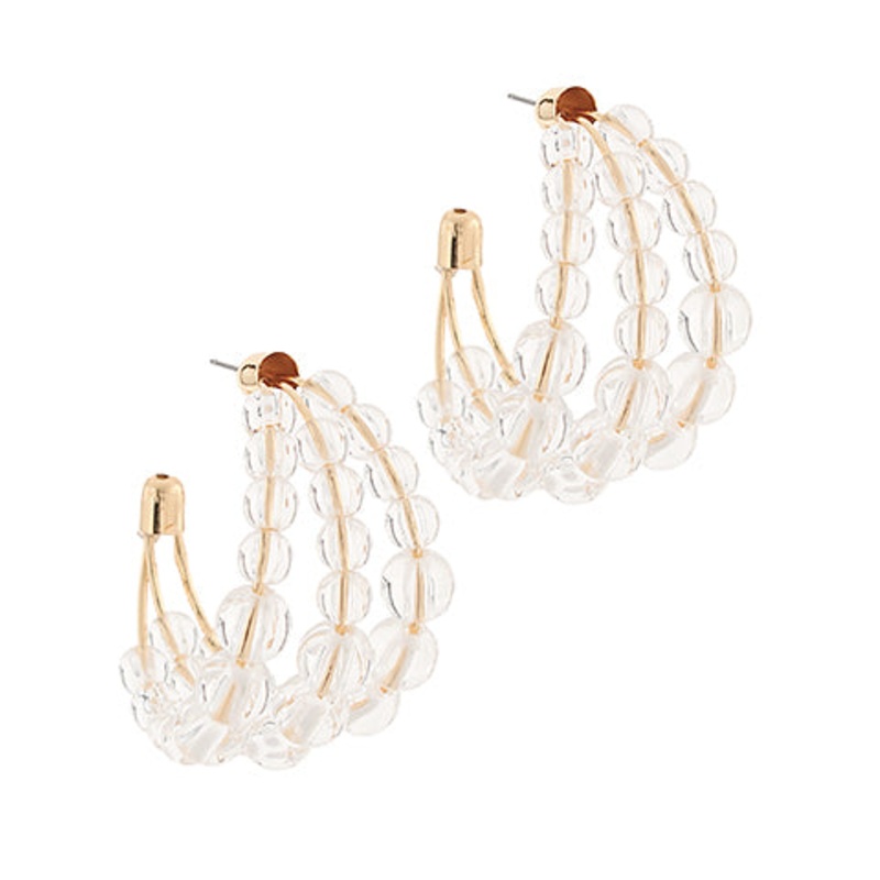 Layered Ice Rondelle Hoops