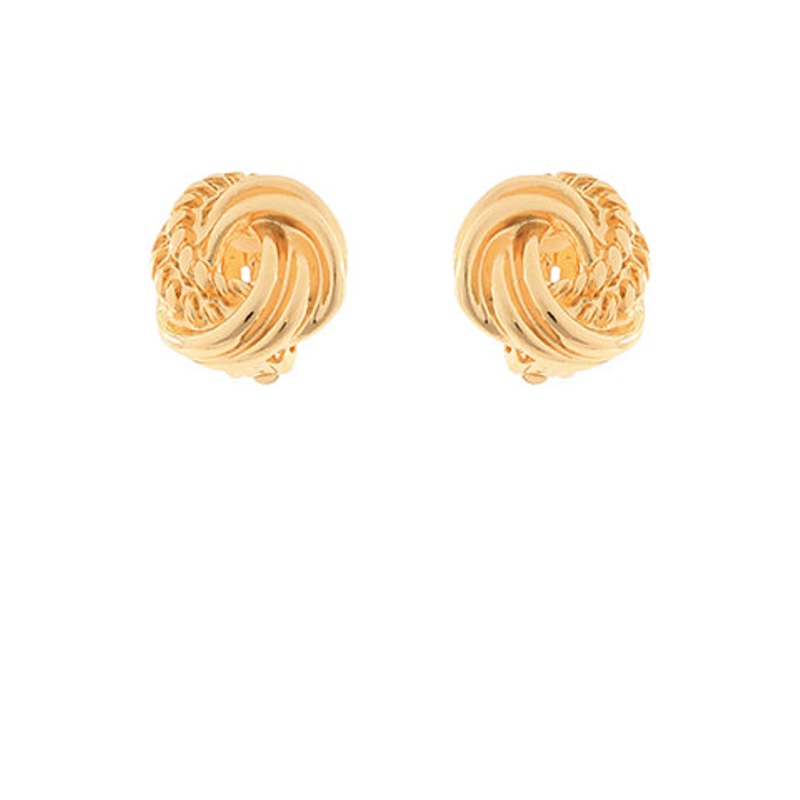 Love Knot Clip On Earrings