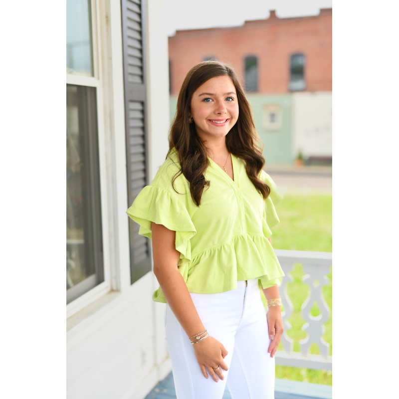 The Brooklyn Pullover in Lime