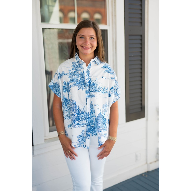 The Lowcountry  Top in Navy
