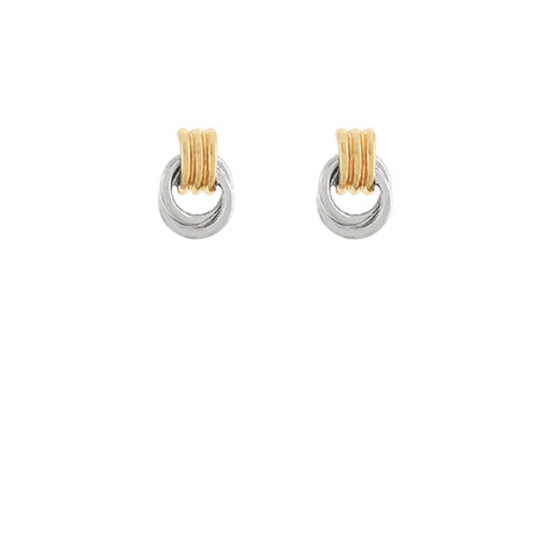 Twotone Door Knocker Earrings