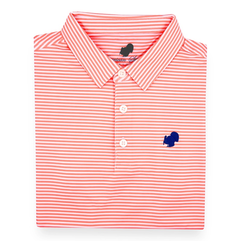 American Strutter Performance Polo-Peach