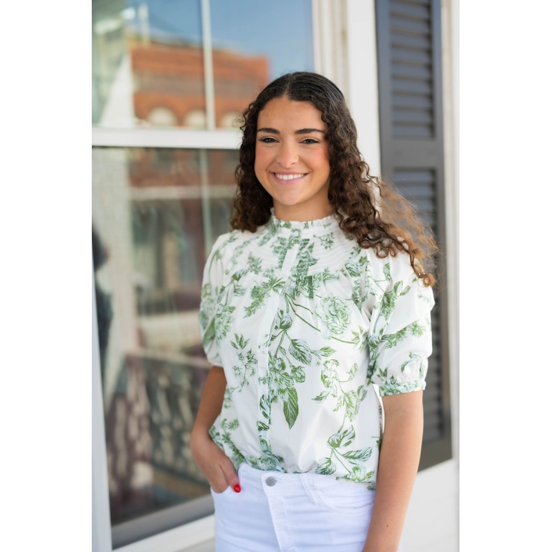 Bria Floral Blossom Smocked Top