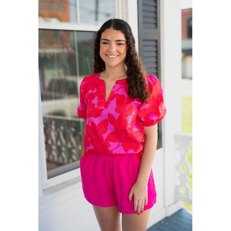 Rency Floral Puff Sleeve Top
