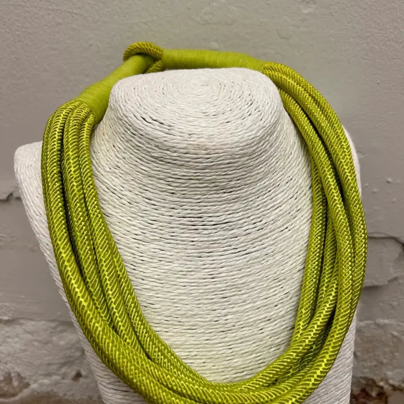 Slub 8 Strand Necklace-Citrus