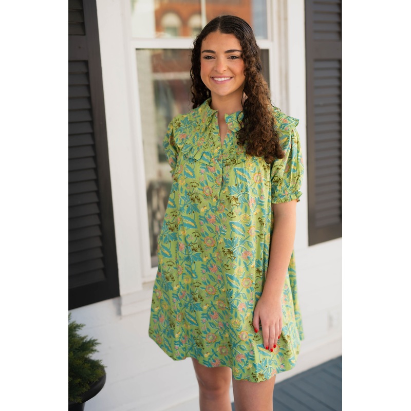 The Flora Edit Dress in Olive