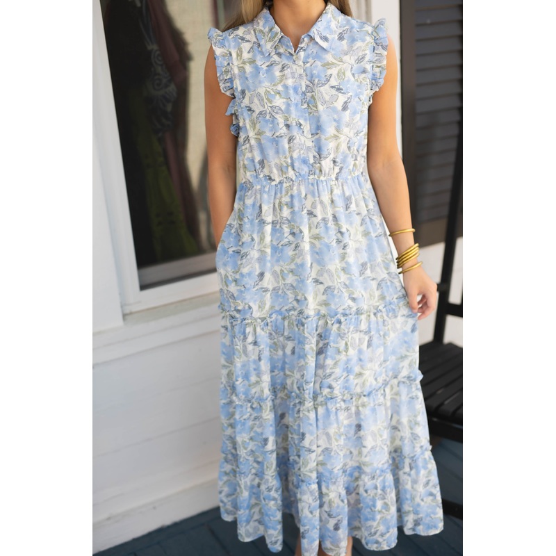The Ocean Haze Midi Dress