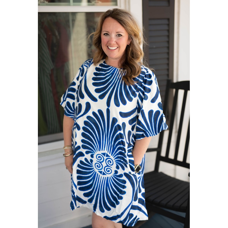 The Ocean Petal Dress-Curvy