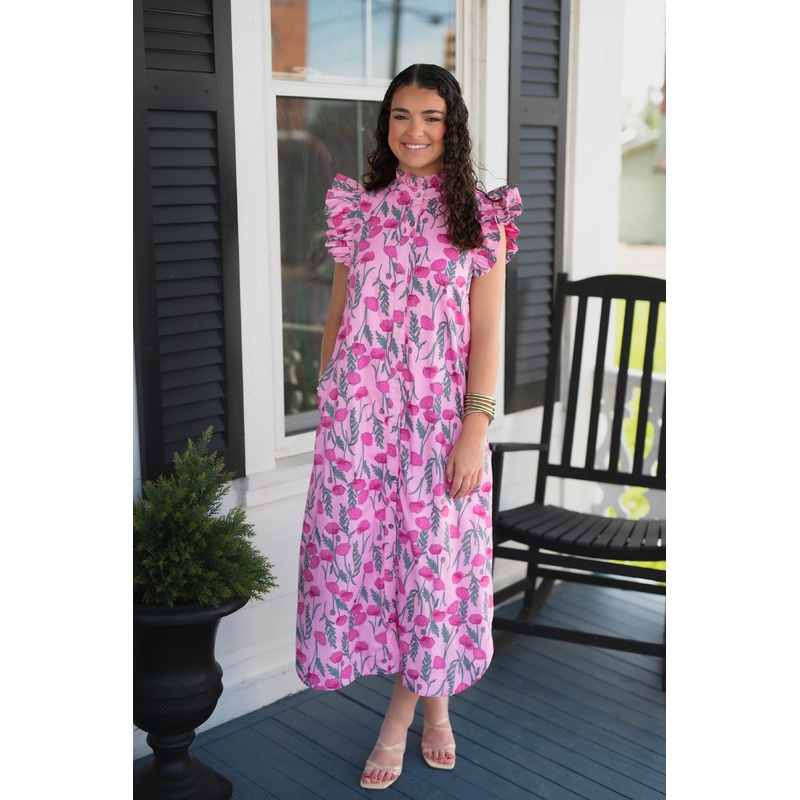 The Petals & Punch Midi Dress