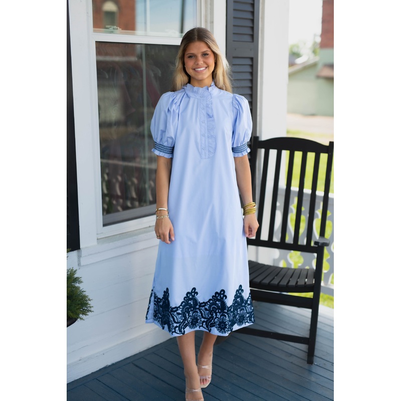 The Sweet Carolina Dress in Chambray